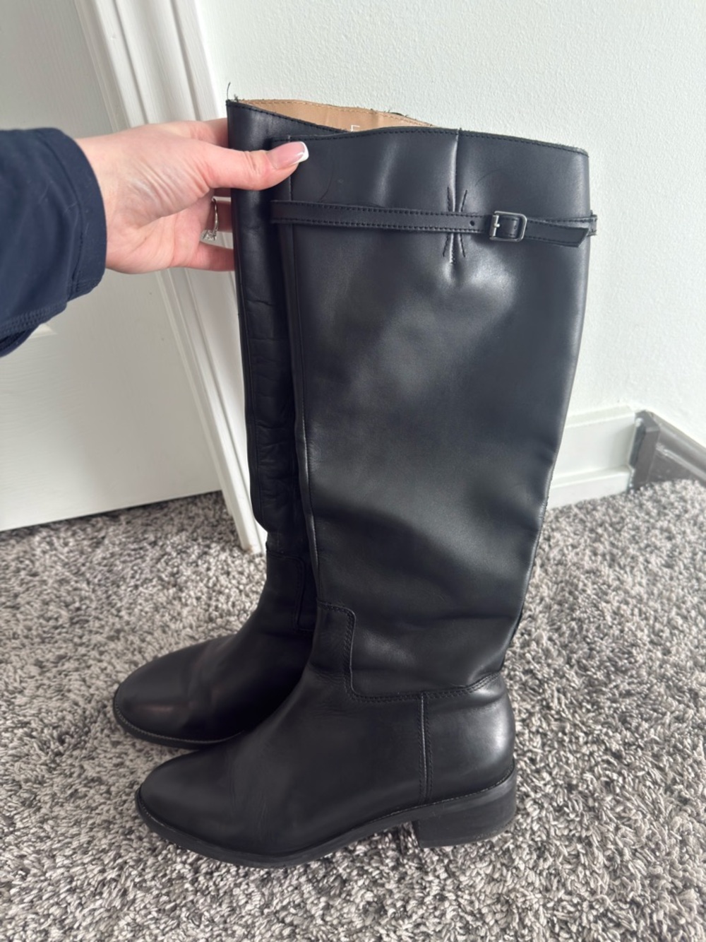 Franco Sarto Black Leather Boots